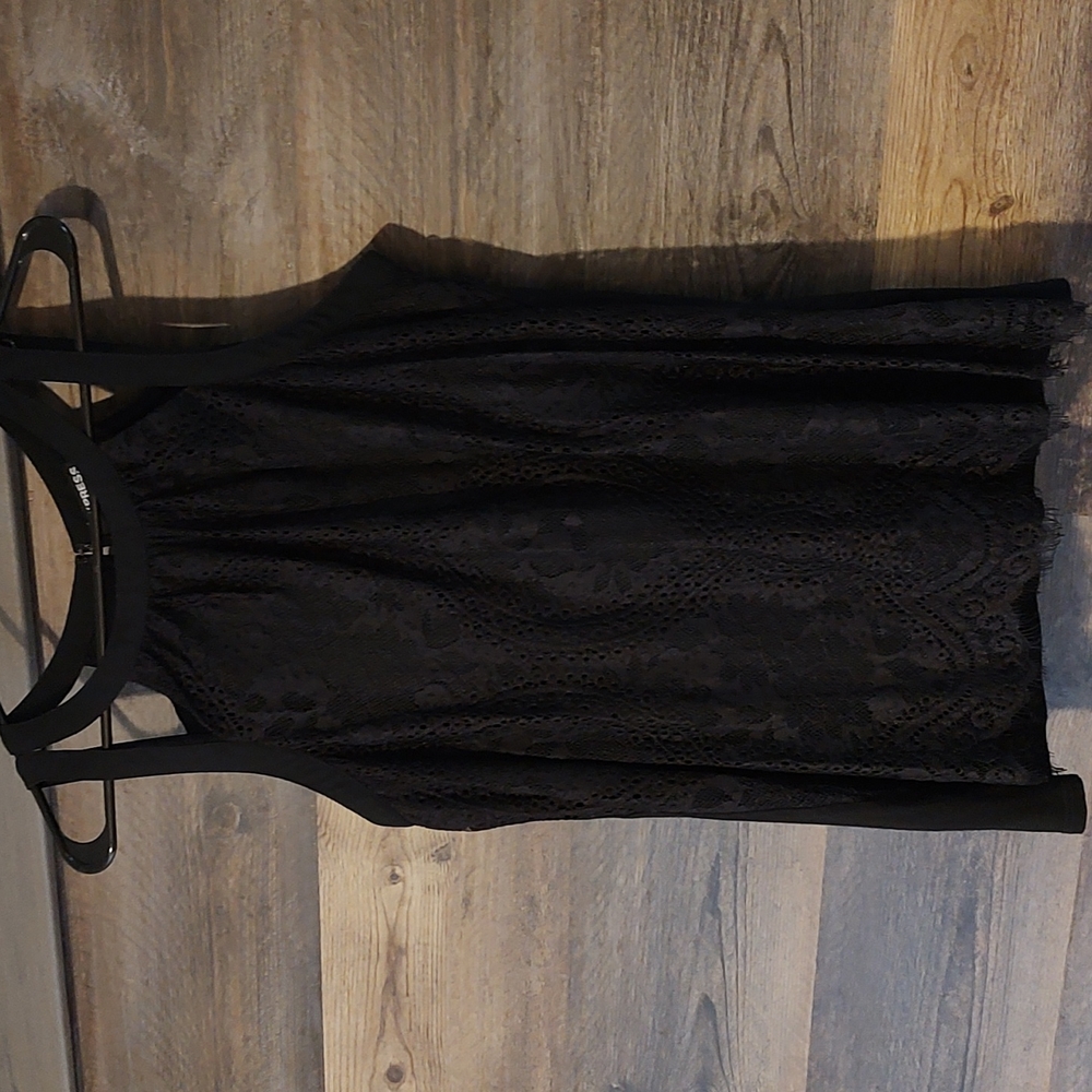 Express Black Lace Tank Top L